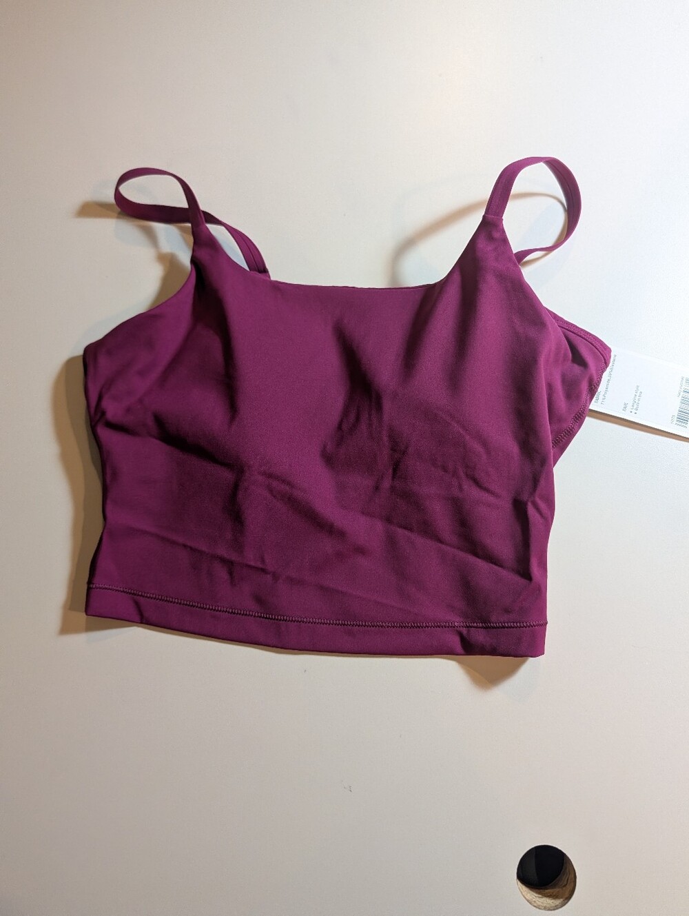 Crz Yoga Woman's Small Magenta Crop Tank Top - Spaghetti Strap NWT